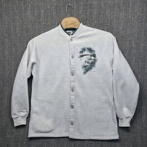 Vintage Art Unlimited Sportswear Cardigan Sweatshirt XL Chickadee Birds New Hamp